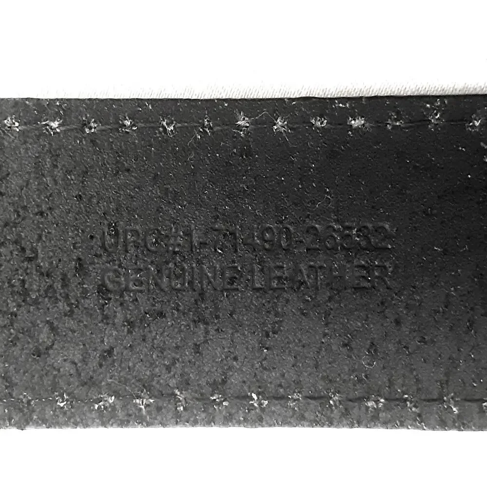 💎Dickies Genuine Black Leather Belt 46 to 48 Waist Curved Strap